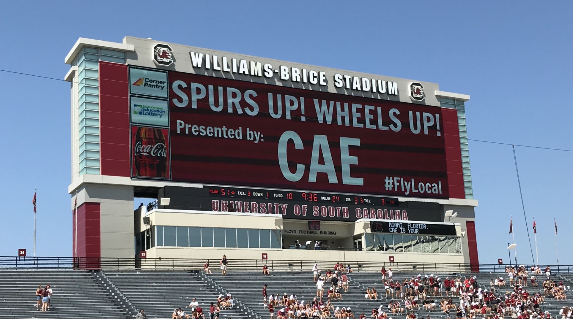 CAE advertisement at Williams-Brice